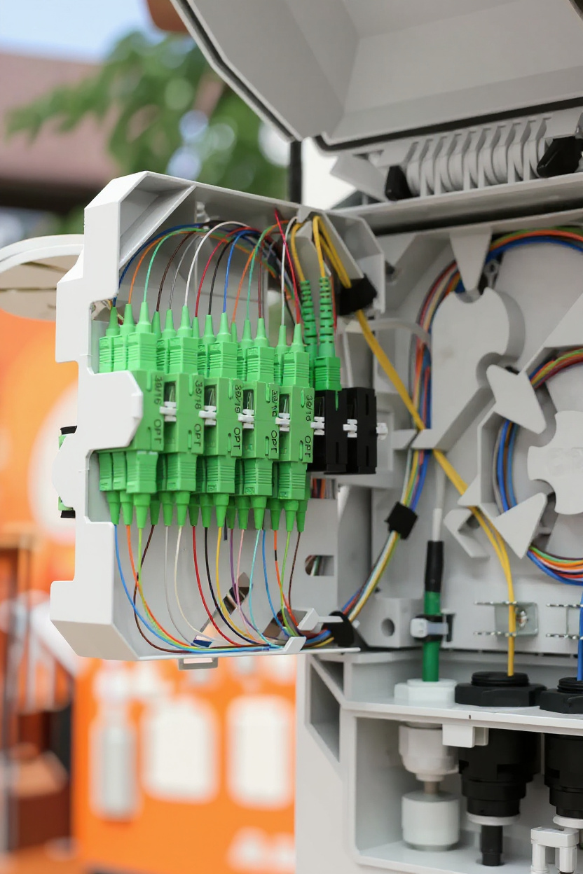 Fiber optic installation with micro-trenching, blowing and splicing