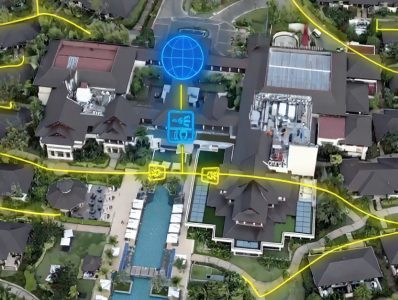 Optical LAN topology with GPON, POL and FTTO architecture