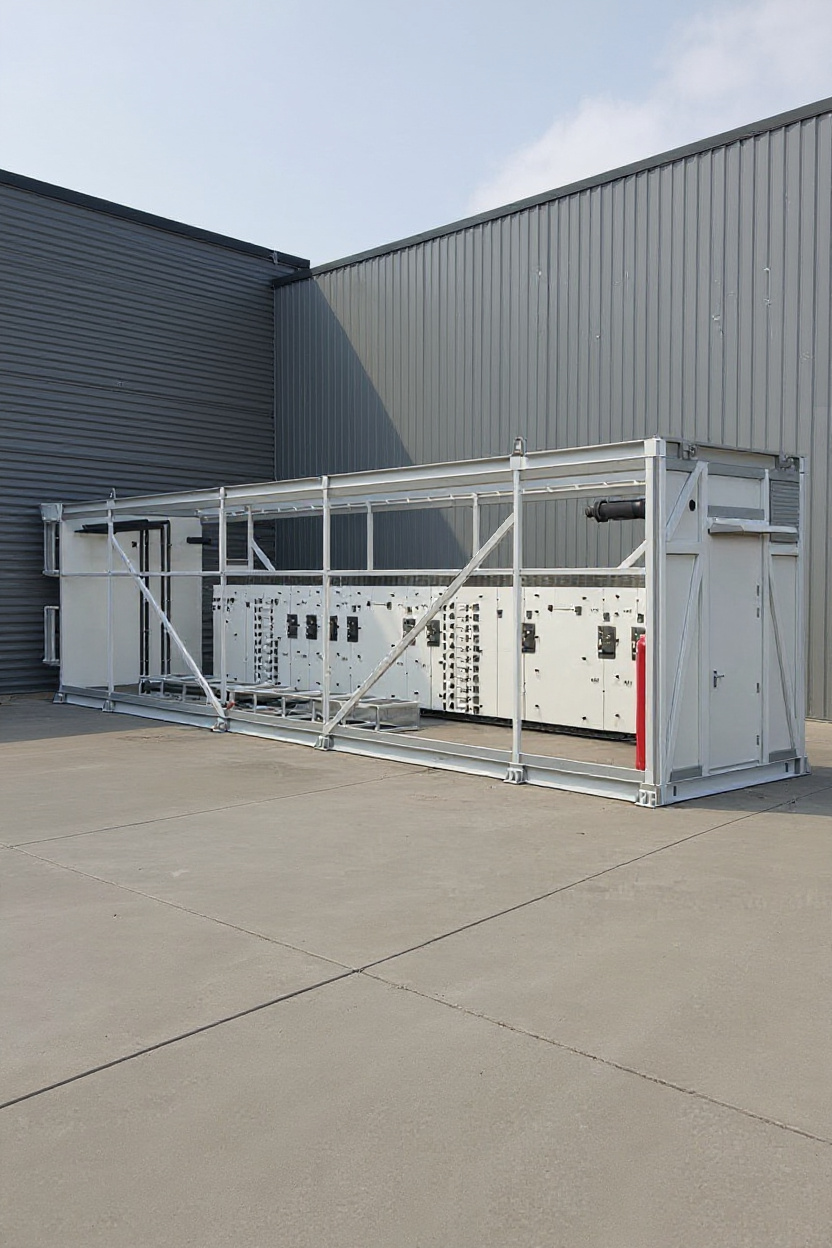 Modular PowerPod system integrating UPS, batteries, ATS and distribution panels