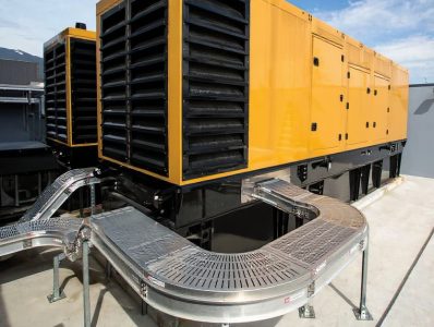 Generator and ATS system integrated with UPS and power distribution networks